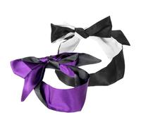 ifundom 2 pièces Masque de Sommeil Satiné Confortable et Portable Cache Yeux Occultant avec Bande Élastique Ajustable pour Voyage Sieste et Méditation Noir Noir Blanc