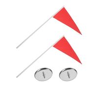 ifundom 2 Pièces Mât de Drapeau de Putting Golf en Acier Inoxydable 0,4 X 10 Cm avec Coupe pour Green de Golf Drapeau Portable pour Entraînement Intérieur et Extérieur