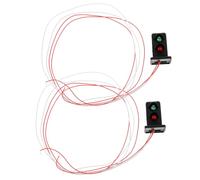ifundom 2 pièces Mini Signal Light Model for Table Decor DIY Traffic Lights for Train Model Micro Landscaping Lamp