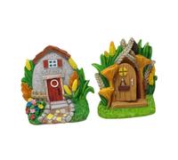 ifundom 2 Pièces Ornements de Jardin Résine Ensemble de Décorations Miniatures de Maison Accessoires de Jardin pour Aménager Balcon Cour et Extérieur