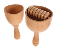 ifundom 2 Pièces Outil de Massage Portatif en Bois Dos Design de Tasse, Léger Étirer et Dénouer les Tensions Musculaires