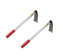 ifundom 2 Pièces Outils De Jardinage Hoe Légume Excavateur Long Outil De Jardinage à Houe Triangulaire Croissance Désherbage en Creusant Ferme Usine Galvanisé Bêche Le Fer Rouge