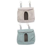 ifundom 2 Pièces Paquet D’Alimentation Suspendu pour Lapins, Pliable, | Tissu Lavable et Réutilisable, Ouverture Longue et Étroite, Deux Crochets à Pression, pour Cages