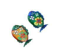 ifundom 2 Pièces Pendentif Décoration De Paroi De Poisson Décor Extérieur Décor Mural Extérieur Ornement Décoration Solaire De Jardin Tenture Murale De Poisson Cour Art De Poisson Le Fer