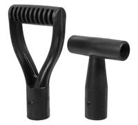 ifundom 2 pièces Poignée de Bêche Acier Ergonomique Légère Manche de Remplacement Pratique pour Jardinage et Creusage Extérieur et Confortable