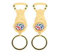 ifundom 2 Pièces Porte-clés Football Souvenir avec Ouvre-bouteille Métal Compact pour Fans Accessoires Cadeau pour Cartable Fête et Événements Sportifs