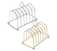ifundom 2 Pièces Présentoir à Multifonction en Fer avec 6 Emplacements et Poignée en Boucle, Support à Antiadhésif pour Buffet et Fête, Accessoire la Cuisine Pratique et Solide