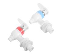ifundom 2 Pièces Robinet pour Distributeur D'eau en Plastique Double Valve, Design Facile à Presser, Compatible Récipient à Boisson, Accessoire Remplacement pour Refroidisseur