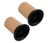 ifundom 2 Pièces Tube D’évent du Caisson de Haut-Parleur, Tubes de Ventilation des Haut-parleurs, Rond, Plastique et Papier, Kaki, pour Enceinte Acoustique et Subwoofer, Théâtre et Studio