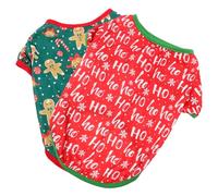 ifundom 2 Pièces vêtements pour Animaux de Compagnie vêtements Chauds d'hiver pour Chiot Faire la fête Fantaisie drôle Teckel Tenues de noël pour Chien Trucs de Chien Mignon Coton