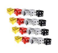 ifundom 20 pièces Ballons Aluminium Dés Forme Cube Décorations Thème Soirée Jeux Or Argent Noir Blanc Rouge 12 pouces 20 pcs