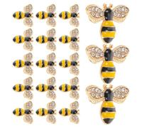 ifundom 20 Pièces Breloque Abeille en Alliage avec Strass, Pendentif DIY | Détails Réalistes, Format Léger et Robuste, pour Broche à Cheveux et Sorties Quotidiennes