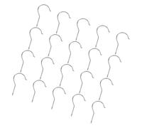 ifundom 20 Pièces Crochet de Rechange pour Cintre à Pantalons, 10cm, Fer | Compact et Portable, Design Multifonction à Crochet Rond Plat Épais, Usage Boutique et Voyage, Argenté