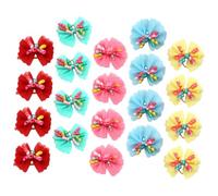 ifundom 20 pièces Nœuds pour Cheveux de Chien Colorés Accessoires de Toilettage et Durables pour Petits Animaux Décorations Festives pour Chiots Couleur Aléatoire Couleur Aléatoire