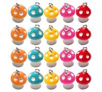 ifundom 20 Pièces Pendentif Champignon en Résine Soi-même Épingle, Breloque Unique pour Création de Bijoux, Utilisation Polyvalente et Style pour Usage Quotidien Couleur Couleur Aléatoire