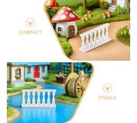 ifundom 24 Mini Clôtures en Résine Blanche pour Jardin Féerique Style Romain 24 Pièces Bordure Miniature pour Table à Sable Accessoires Décoratifs pour Maquettes et Dioramas Extérieur