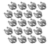 ifundom 24 Pièces Serrage-câble en Acier Inoxydable 1/8 M3 Boulon en U pour Tendeurs, Résistance aux Intempéries, Fixation pour Cordes de Tente et Usage Extérieur