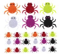 ifundom 24 Pièces Tissu Décoratifs Halloween Brodés Araignée Colorés Accessoires Diy Feutre pour Décoration Intérieure et Extérieure Activités Famille