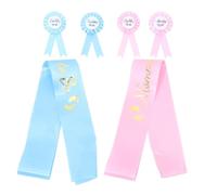 ifundom 2ensembles Sash Et Badges Pour Parents Attendants Pour Shower Comprend Badges Dad to Be Et Mom to Be Avec Ceintures Et Décorations De Fête De Et Photos