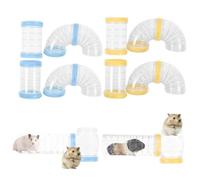 ifundom 2Ensembles Tunnels Transparent pour Hamster Tubes DIY pour Cage de Petits Animaux Améliorez Espace de Jeu Exploration Compatible avec Divers Modèles de Cages