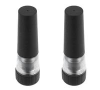 ifundom 2pcs Bouchon de Vin Portable Pompe à Vide en Plastique Noir, Réutilisable, Étanchéité pour Maison et Bar