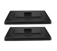 ifundom 2pcs Couvercle de Remplacement pour Machine à Glace en Plastique Noir, Accessoires pour Sorbetière, Facile à Installer, pour Usage Domestique et Professionnel