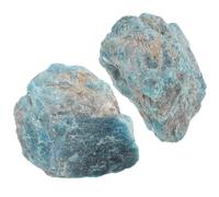 ifundom 2pcs Pierre Naturelle en Cristal Bleu pour Décoration Extérieure, Bords Lisses et Drainage, pour Allées et Jardins Aquatiques