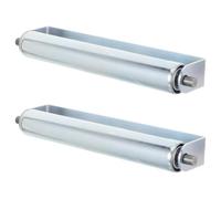 ifundom 2pcs Rouleau de support en acier avec support, galet tendeur de rechange pour convoyage industriel, manutention de matériaux et pièces de rechange pour systèmes de transport,