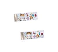 ifundom 2pièces Autocollant Mural De Mesure De Hauteur Pour Sticker Décoratif Zoo Éléphant Et Lion Pour Crèche Et Chambre Facile à Installer Et