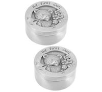 ifundom 2pièces Boîte De Rangement Pour Cheveux Fœtaux De Souvenir Mignon Pour Enfance Boîte Commémorative Pour Cheveux Infant Avec Design Ludique Et Compact