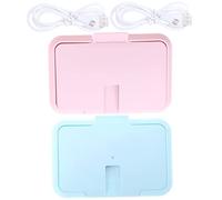 ifundom 2pièces Chauffe-lingettes Usb Portable Distributeur Lingettes Humides Pour Maison Voiture Adapté Formats Lingettes