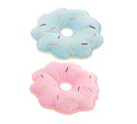 ifundom 2pièces Jouet à Mâcher Peluche pour Chiens Et Chats De Donuts Jouet Squeaky Doux Et Résistant pour Molière des Animaux Amusant Et Pratique pour Toutes De Chiens Et Chats