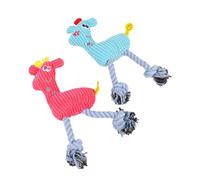 ifundom 2pièces Jouet Couineur pour Chien Lot de Forme Faon Jouet à Mâcher Peluche Résistant Aux Morsures pour Animal De Compagnie