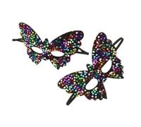 ifundom 2pièces Masques De Bal Masqué Vénitiens à Sequins Demi-masques Avec Élastique Pour Fêtes Carnaval Halloween Et Bals De Promo