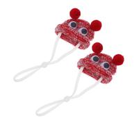 ifundom 2pièces Mini Bonnets Tricotés pour Hamsters pour Fête Quotidien Joli Couvre-Chef pour Petits Animaux Cochons S Lézards