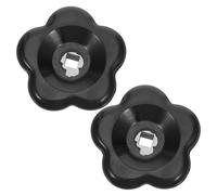 ifundom 2pièces Poignée de Vanne Noire Bakélite Volant de Remplacement pour Robinet Extérieur Kit de Réparation Poignée de Robinet et Valve Spigot Robuste Ergonomique