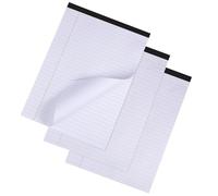 ifundom 3 Blocs-Notes Lignés A4 28 X 21 CM, 30 Feuilles, Carnet Professionnel et Scolaire, Papier Blanc pour Organisation