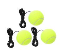ifundom 3 pièces Balle de Tennis de Rebond avec Corde Élastique Kit Entraînement Portable pour Débutants Balle de Retour Fonctionnelle pour Entraînement et Pratique