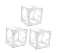 ifundom 3 pièces Boîte de Mesure de Ballon Transparente Outil pour Ballons Cube Léger et Compact pour Décorations de Fête Arches et Colonnes