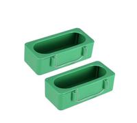 ifundom 3 Pièces Bol de Nourriture pour Oiseaux Ensemble Couvercle et Crochets Arrière Gamelles Étanches pour Perroquets et Petits Oiseaux Vert
