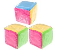 ifundom 3 Pièces Dés Géants Souples avec Fentes pour Cartes Cubes Apprentissage Colorés et Interactifs pour Jeux Pédagogiques Famille et Classe
