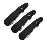 ifundom 3 Pièces Ensemble 3 Serrage-Lacets Pliables en Acier Inoxydable Noir, Outil de Serrage pour Patins de Hockey sur Glace, Dimensions 9,3 X 2,8 X 1,2 CM, Réglage Rapide et Maintien