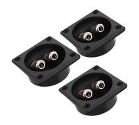 ifundom 3 Pièces Kit de Câblage pour Enceinte Trou Central 49mm Boîte de Jonction de Câbles pour Haut-Parleur, Abs et Métal, Entraxe 45mm pour Home Cinéma et Systèmes Audio Extérieurs