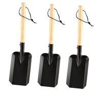 ifundom 3 Pièces Pelle de feu de Carbone Jardinage bêche de Jardin pelles Sol pelouse saleté Pelle Robuste Outil de Jardin Pelle à Creuser bêche de tranchée Petite Pelle Domestique chêne