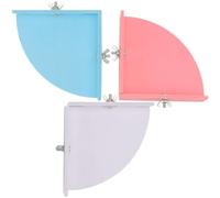 ifundom 3 pièces Plateforme pour Cage Hamster Plateforme Angle pour Petit Animal Accessoire pour Hamster et Cochon Plateau Stable et Facile à Installer Rose Bleu Blanc