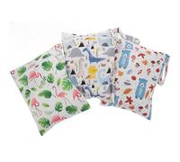 ifundom 3 pièces Pochette Étanche pour Couches Mouillées avec Fermeture Éclair Pochette Portable pour Cosmétiques et Accessoires Réutilisable et Lavable avec Imprimés Cartoon