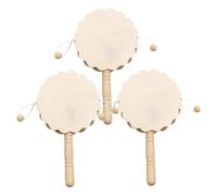 ifundom 3 pièces Tambour à Râcler Bois DIY Éveil Musical pour Garçon Fille Cadeau Créatif à Peindre et Décorer Matériau Bois Sans Odeur Stimule la Créativité Motricité Fine