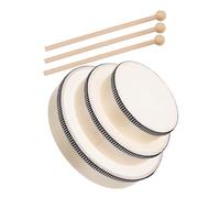 ifundom 3 pièces Tambourins à Main Bois Instruments à Percussion pour Adultes et Prise Antidérapante Adaptés à Éducation Musicale et Performances Scéniques