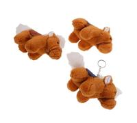 ifundom 3 Pièces Year of The Horse Plush Toy Keychain Set Soft Horse Animal Charms for Year Mascot Bag Pendant Backpack Handbag Decoration