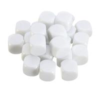 ifundom 30 Dés Carrés Blancs Brillants 16 Mm, Vierges, Lot de 30 Pièces pour Jeux, Activités Créatives et Mathématiques, Cubes Amusants Soi-même, Accessoires de Jeu Standard